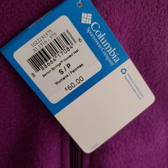 Columbia Benton Springs Hooded Vest Womens Size Small - Picture 3 of 3